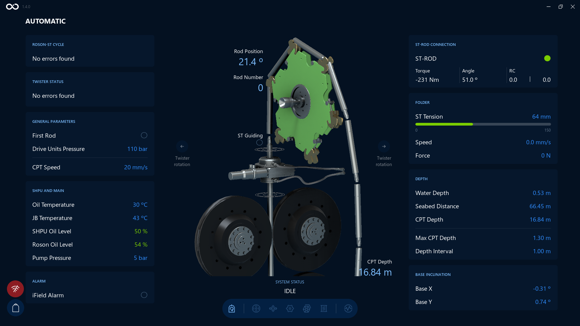 Visualization screen when the system is powered on Visualization screen when the system is powered on