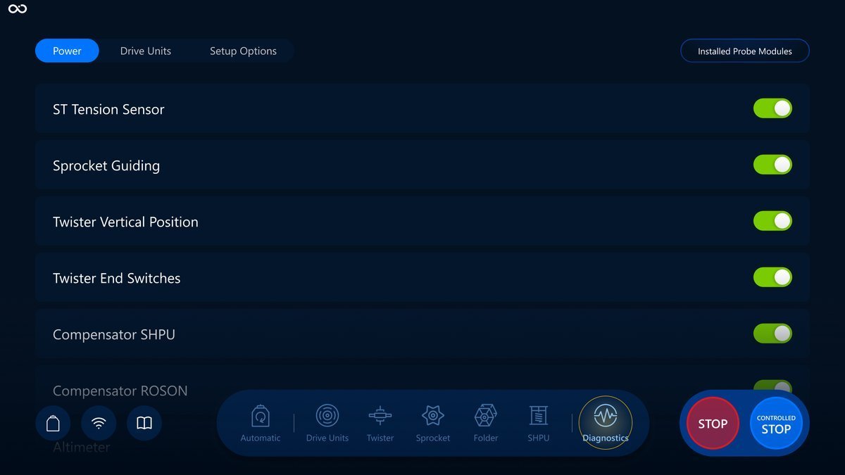 Navigate to Diagnostics screen Navigate to Diagnostics screen