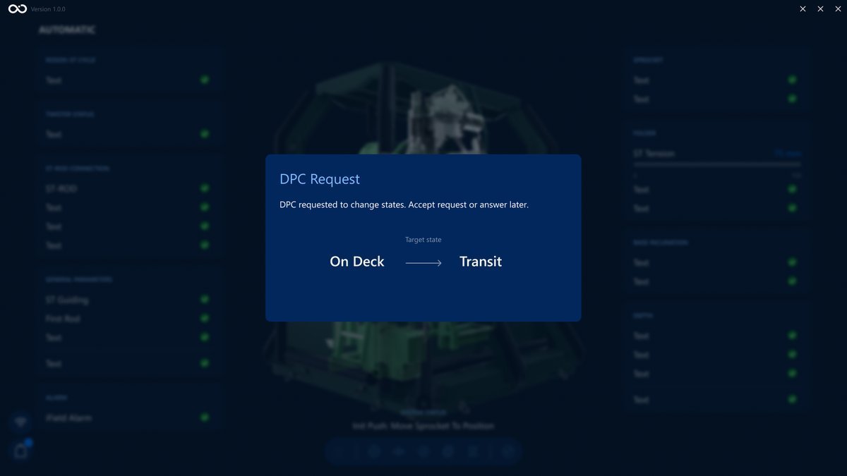Request modal on a visualization screen Request modal on a visualization screen