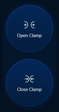 Open and Close Clamp buttons Open and Close Clamp buttons