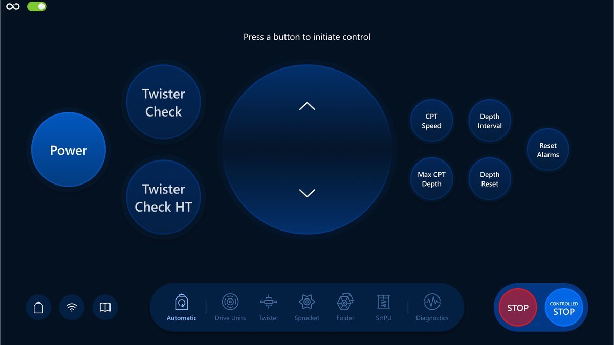 Start button in waiting status Start button in waiting status