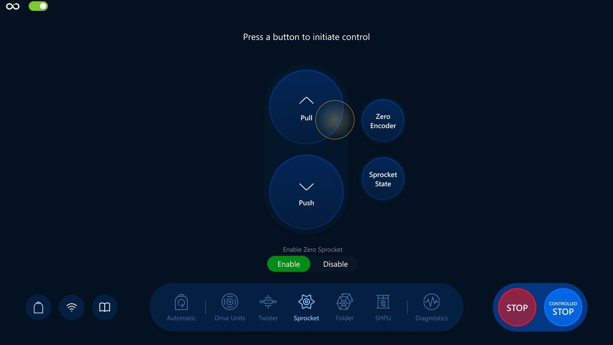 Pull button pressed Pull button pressed