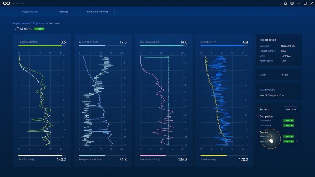 See seismic graph button See seismic graph button