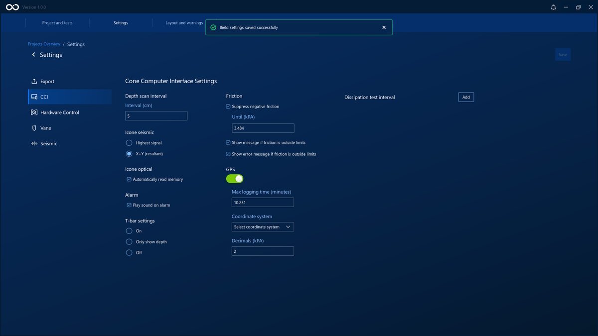 The Save Settings modal The Save Settings modal