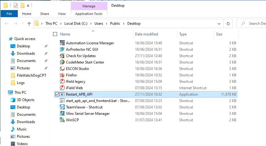 Restart Application "Restart Application"
